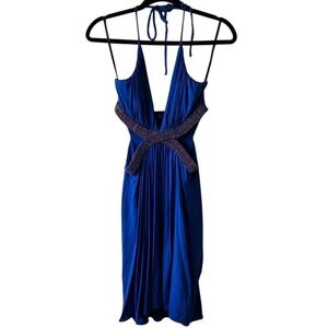 Sky L Milagro Mini‎ Cutout Halter Rhinestone X Dress Club Vacation Resort Rare
